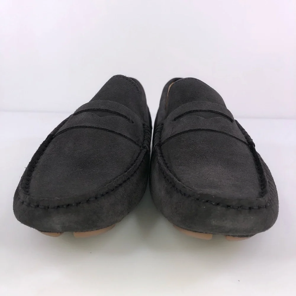 The Men's Store at Bloomingdale's Men's Penny Loafer Drivers Suede Charcoal